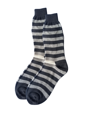 Men acrylic socks stripe design black